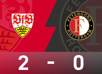 Relatório da Liga Europa: gols de Hannus, gols de Ondave, Stuttgart 2-0 Feyenoord