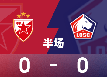 Intervalo da Liga Europa: O impasse ainda não foi resolvido, Estrela Vermelha de Belgrado 0-0 Lille