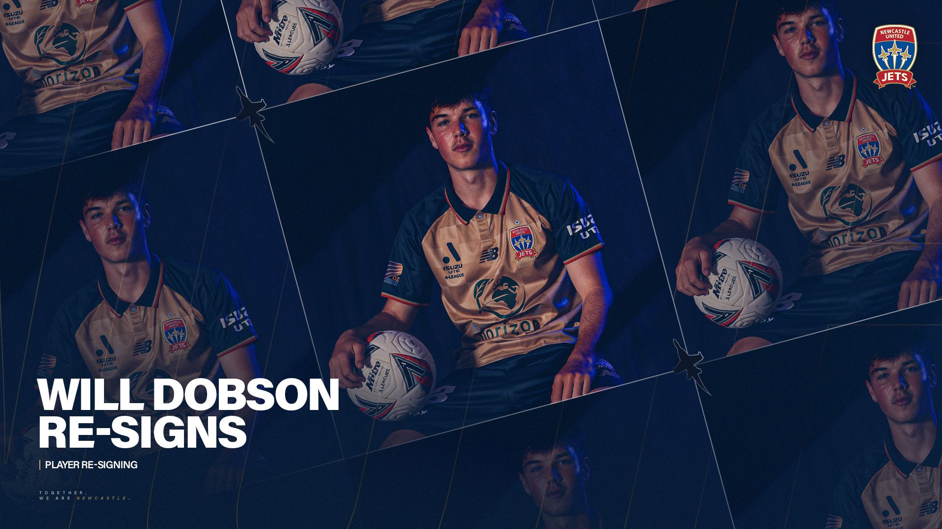 Oficial: Newcastle Jets estende contrato com o meio-campista Dobson, de 18 anos, até 2028